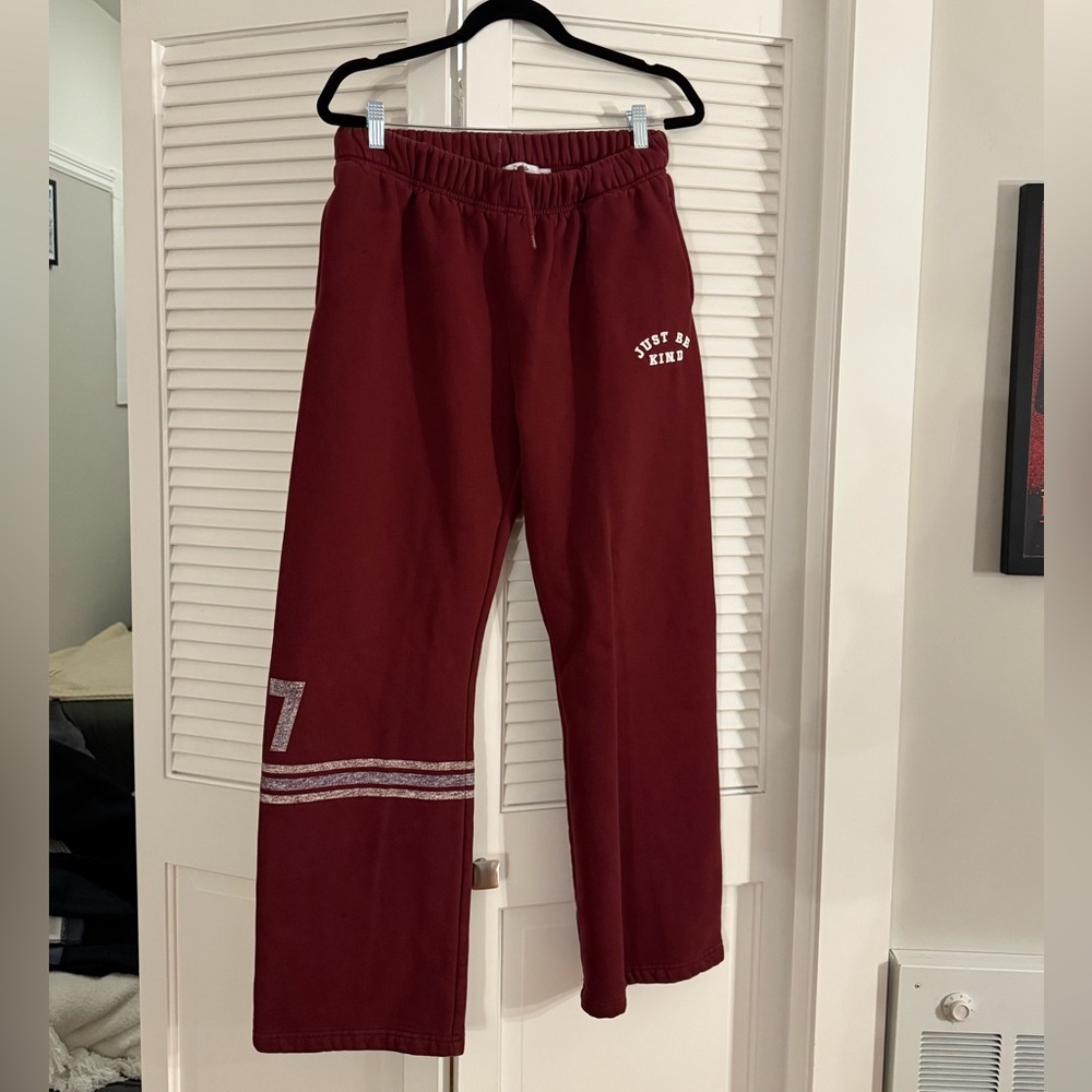 Mayfair Group Just Be Kind Wide Leg Sweatpants | Size: M/L